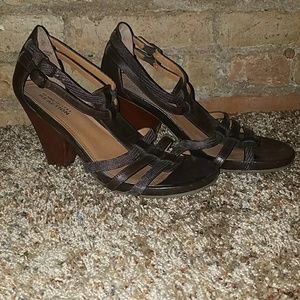 Comfortable Short Brown Heels